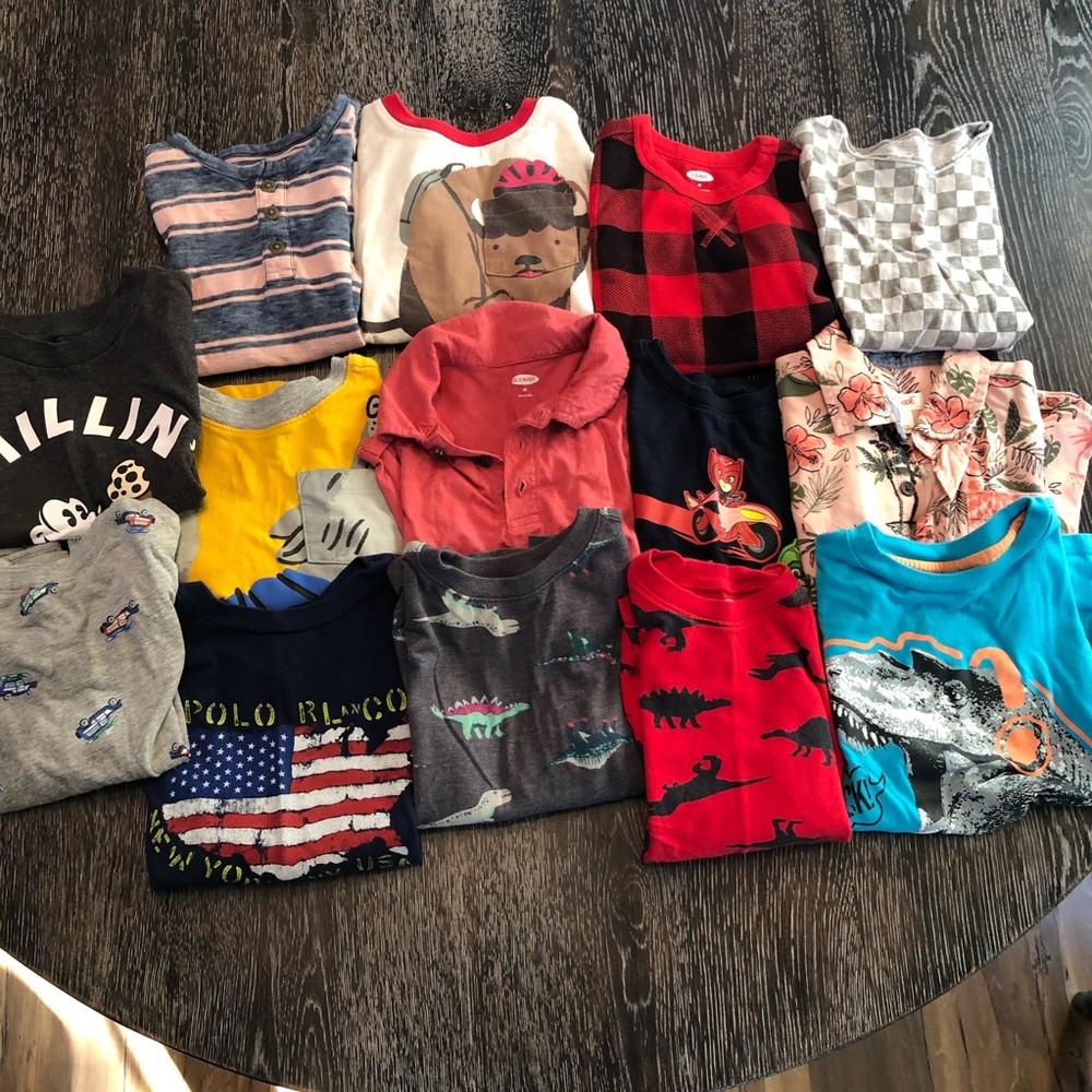 16 Size 4T boys shirts tanks long sleeve old navy